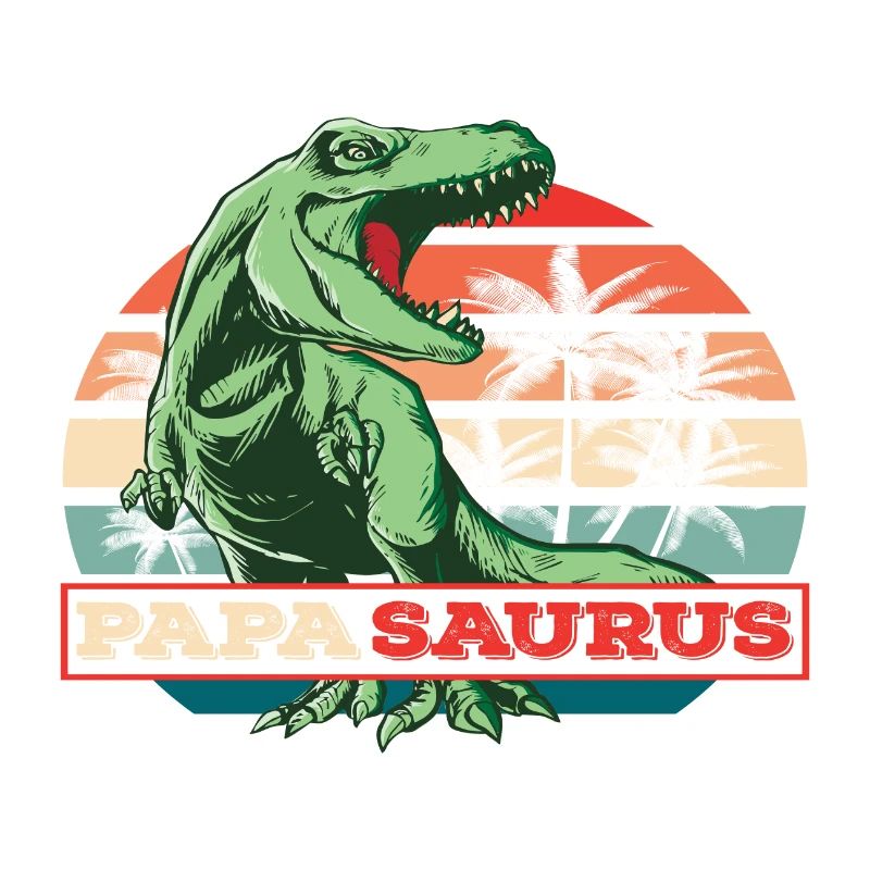 Papasaurus Father's Day Dinosaur T-Rex Gift Idea