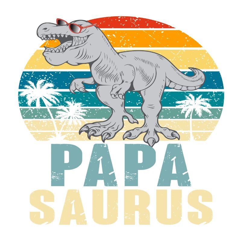 Papasaurus Vatertag Dinosaurier T-Rex Geschenkidee