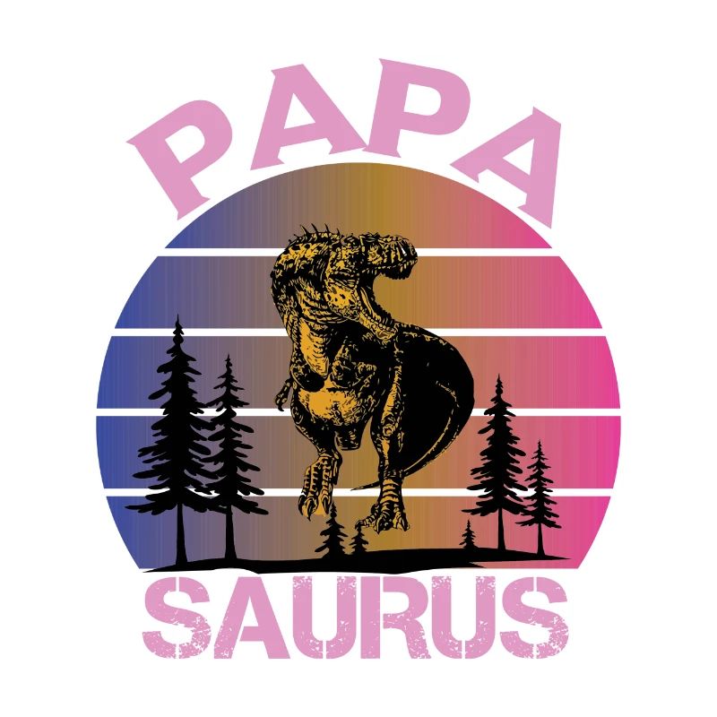 Papasaurus Vatertag Dinosaurier T-Rex Geschenkidee