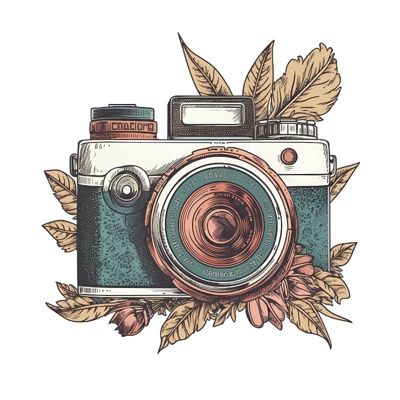 Cool Vintage Retro Camera Boho Style