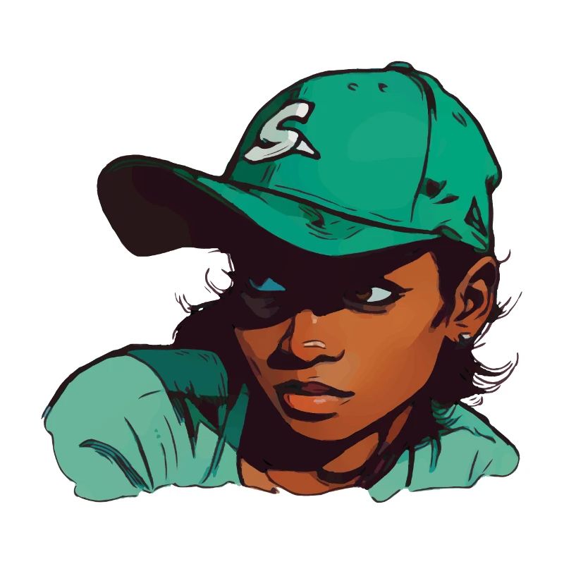 Hellhäutiges Mädchen mit Baseballmütze