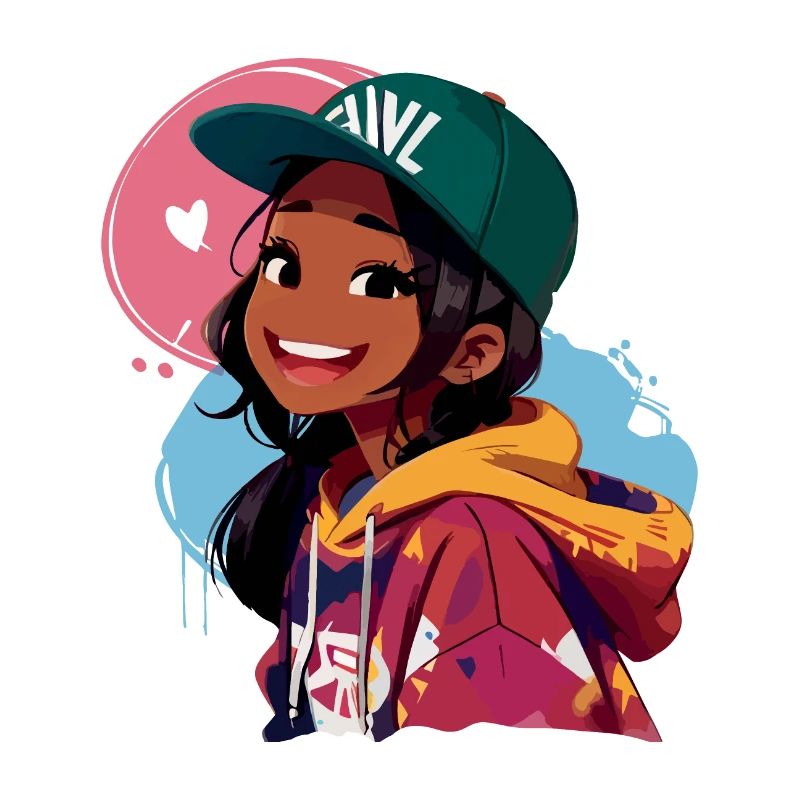 Schwarzes Mädchen im Kapuzenpullover