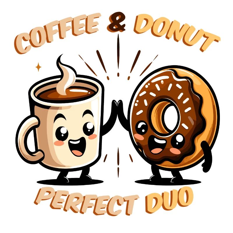 A steaming coffee and a chocolate donut, a perfect duo