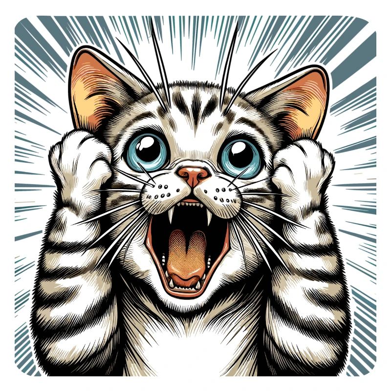 Chat choqué chat chat cadeau
