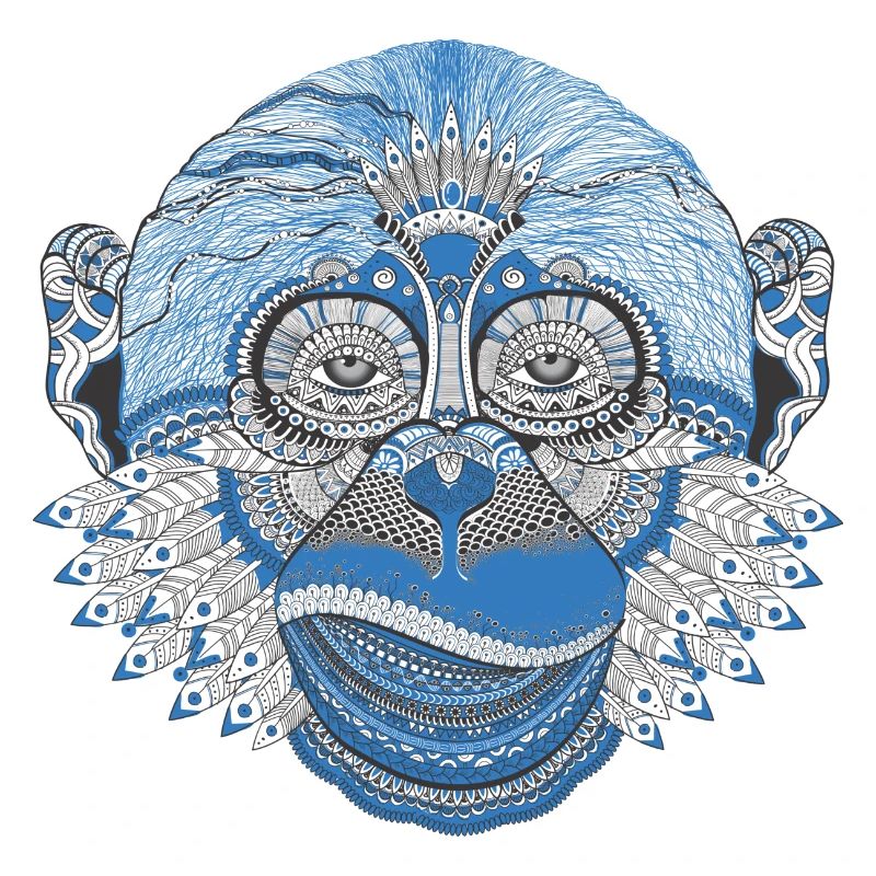 Abstract monkey Gift Gift idea