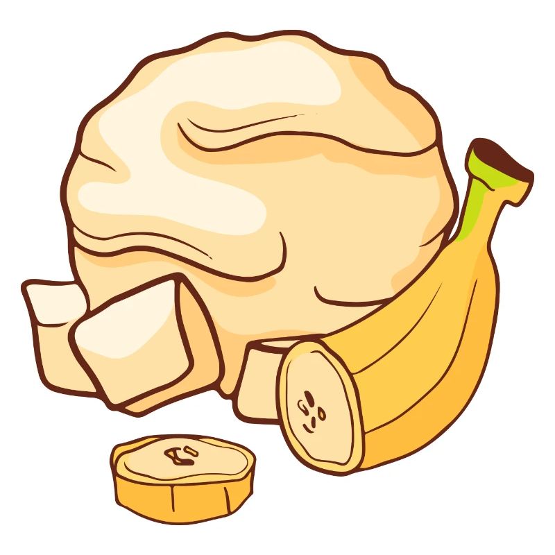 Bananen Eis Speiseeis Eiskrem Eiscreme Kugeleis