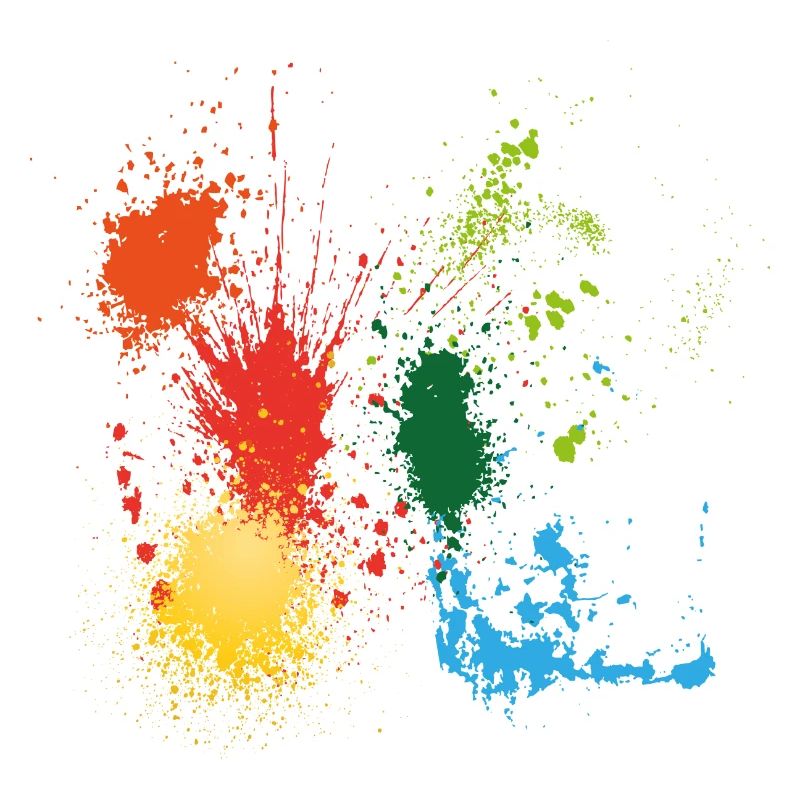 Farbe Klecks Spritzer Maler Geschenk Fleck Bunt