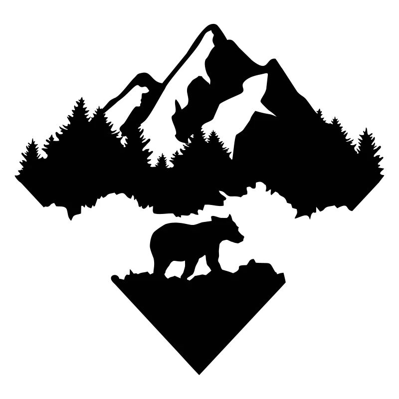 Bär, Wald und Berg