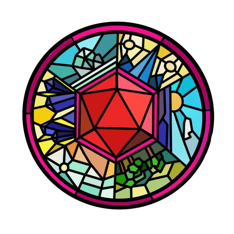 Cubes dans le vitrail