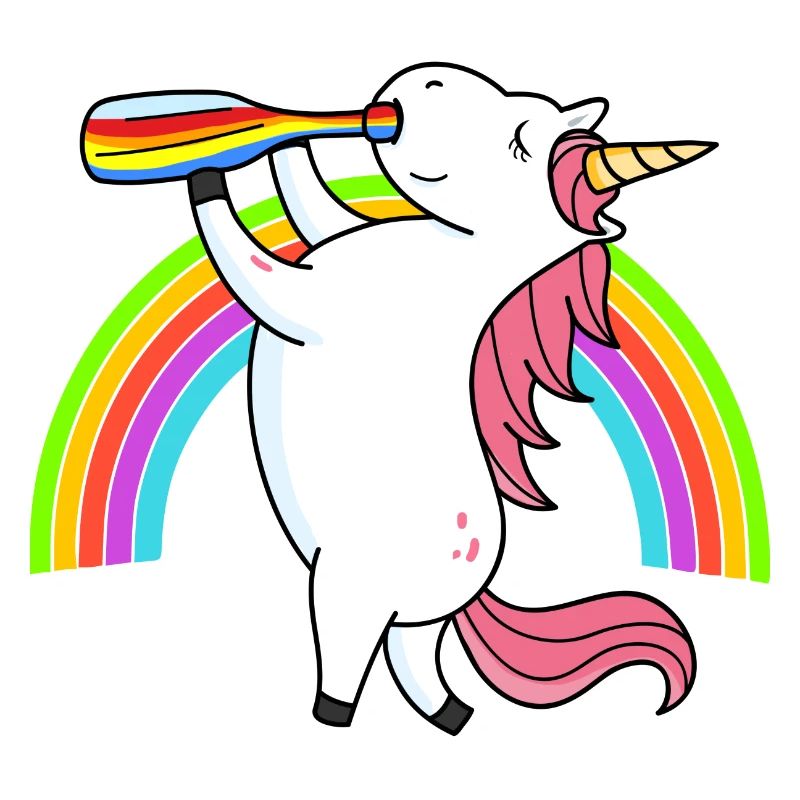 Drunken unicorn rainbow