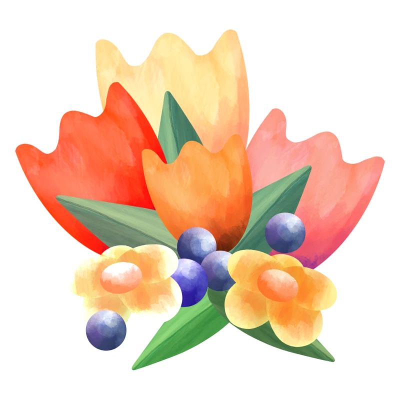 Bunte Frühlings Blumen