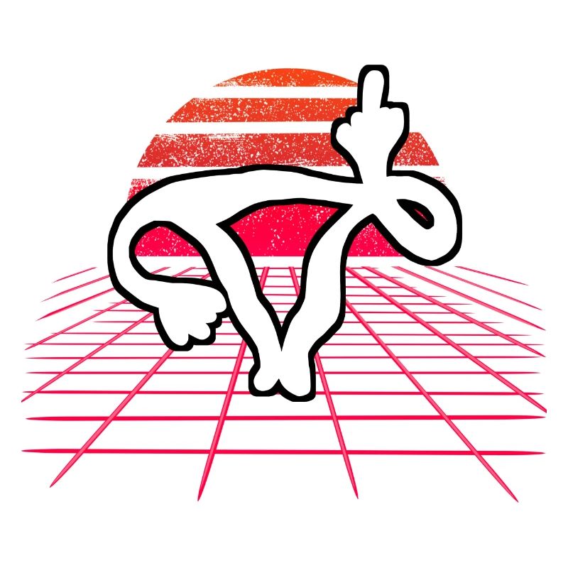 Fick dich Gebärmutter - Uterus Retro Wave Sunset