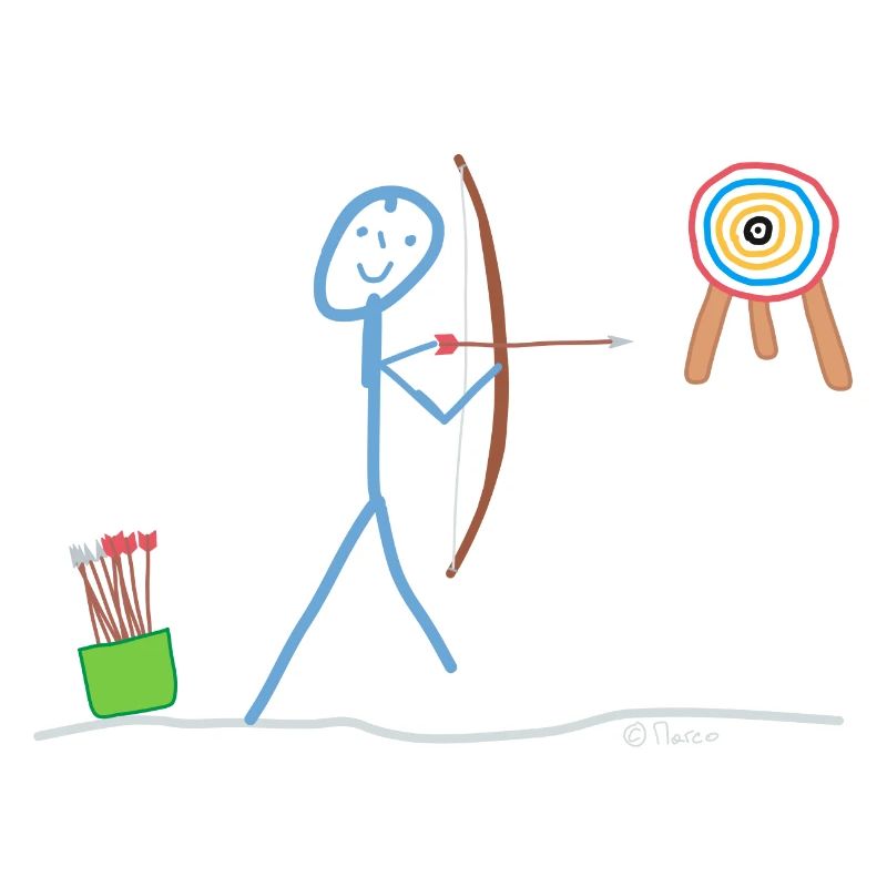 Archery Stick Figure Arrow Target Master