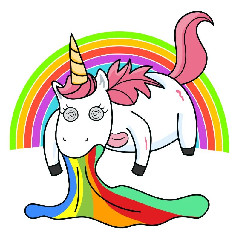 Kotzendes Einhorn Regenbogen
