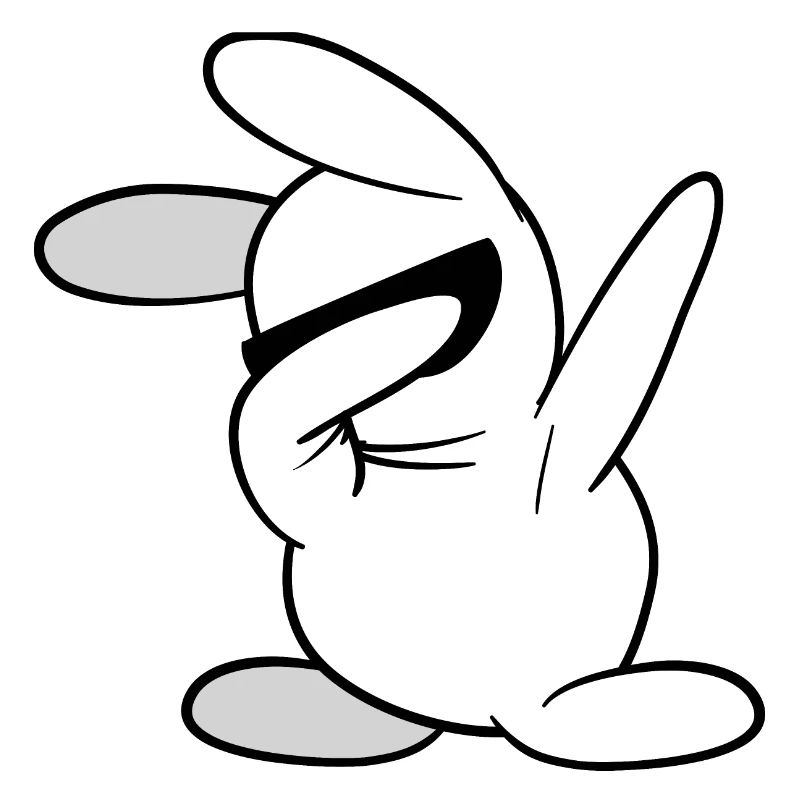 Dabbing Dab rabbit bunny