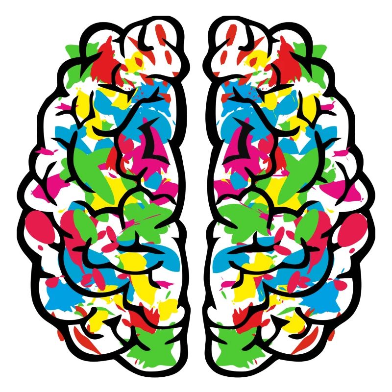 Creative colourful brain