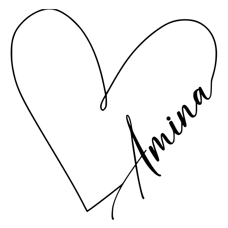 Amina Name Heart Line