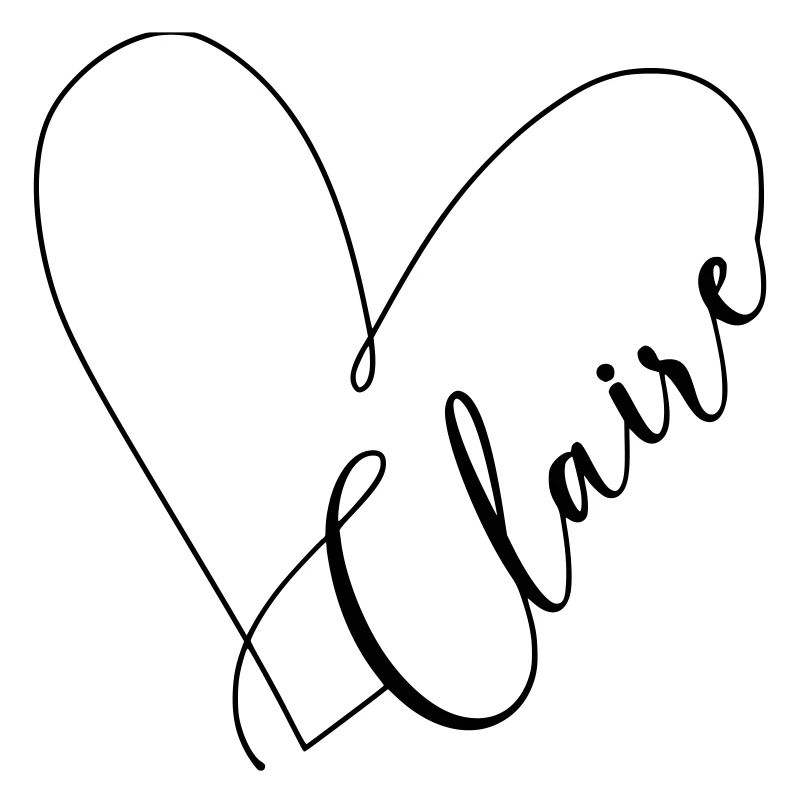 Claire Name Heart Line