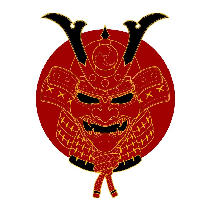 Roter Samurai Krieger