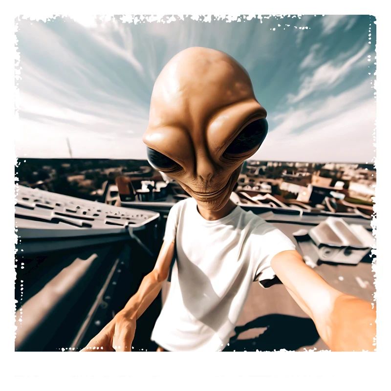 Alien Rooftop Selfie