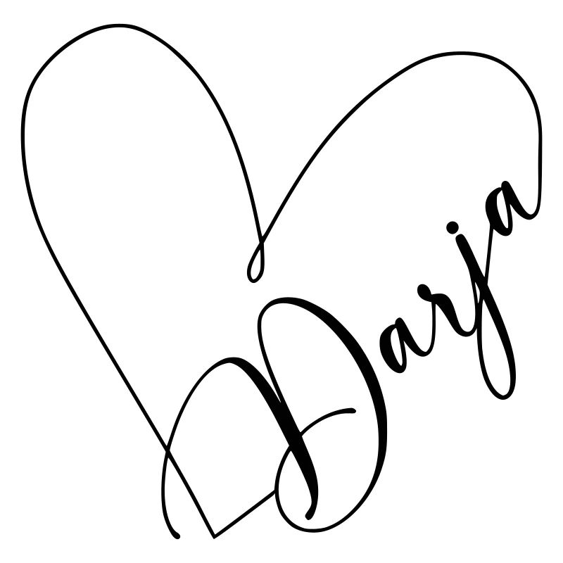 Darja Name Heart Line