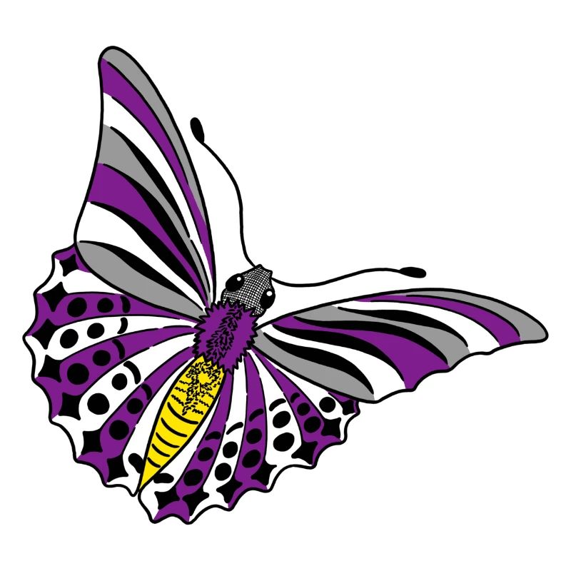 butterfly asexual non binary labrys lesbian