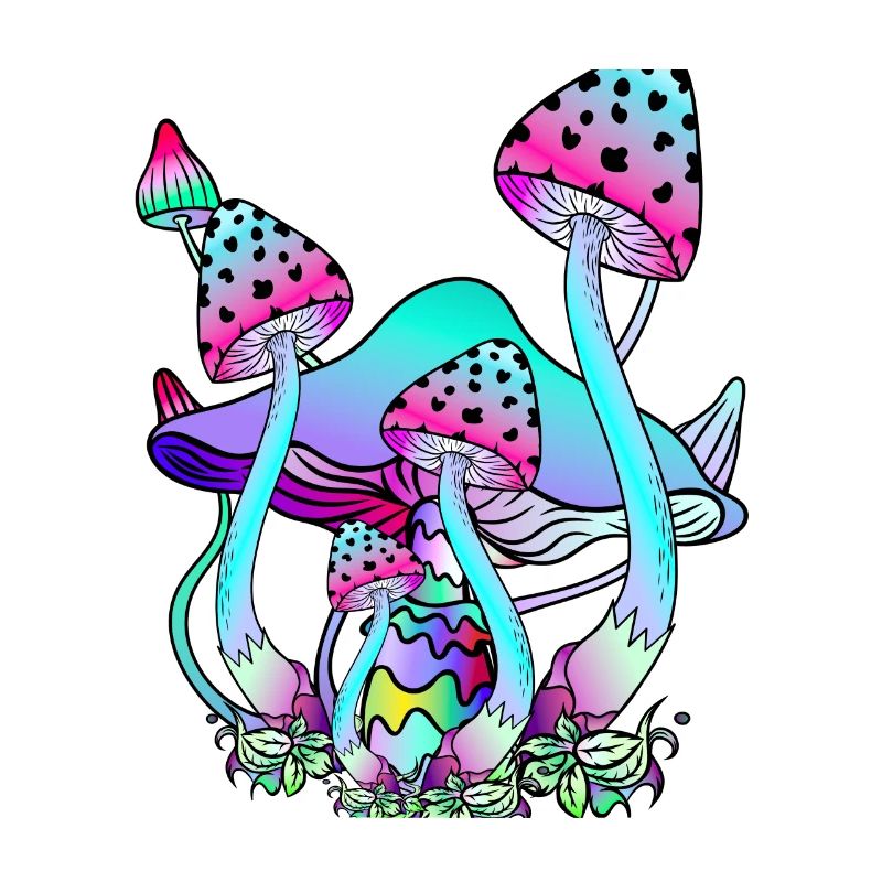 magic mushrooms psychedelic mushroom art