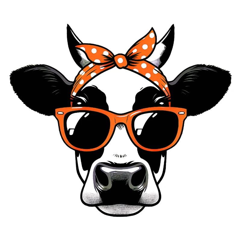 Vache avec lunettes de soleil