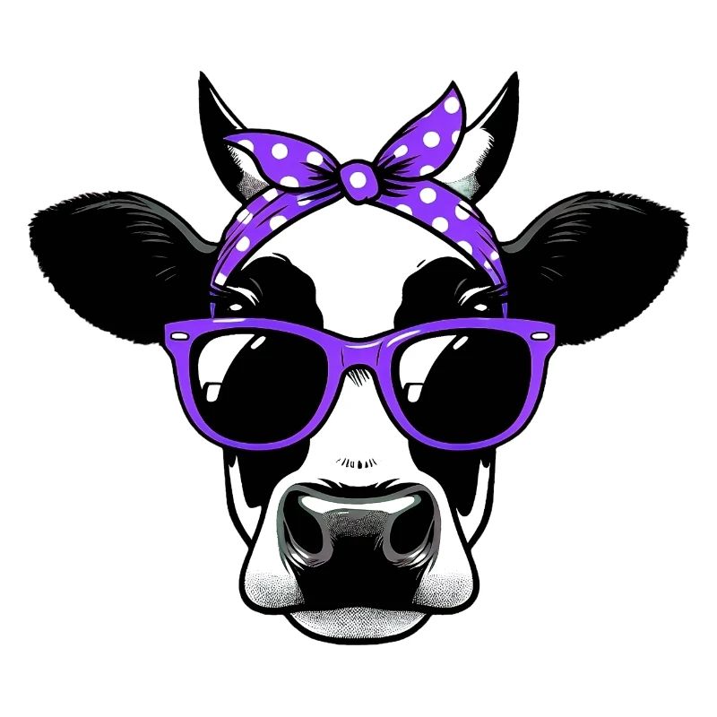 Vache avec lunettes de soleil