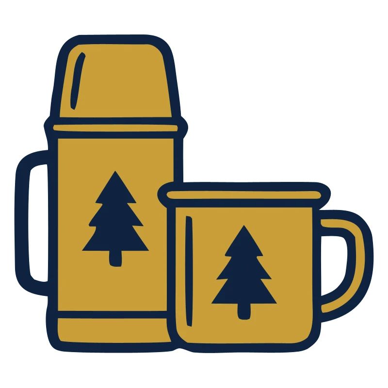 Thermos Mug Camping Forest