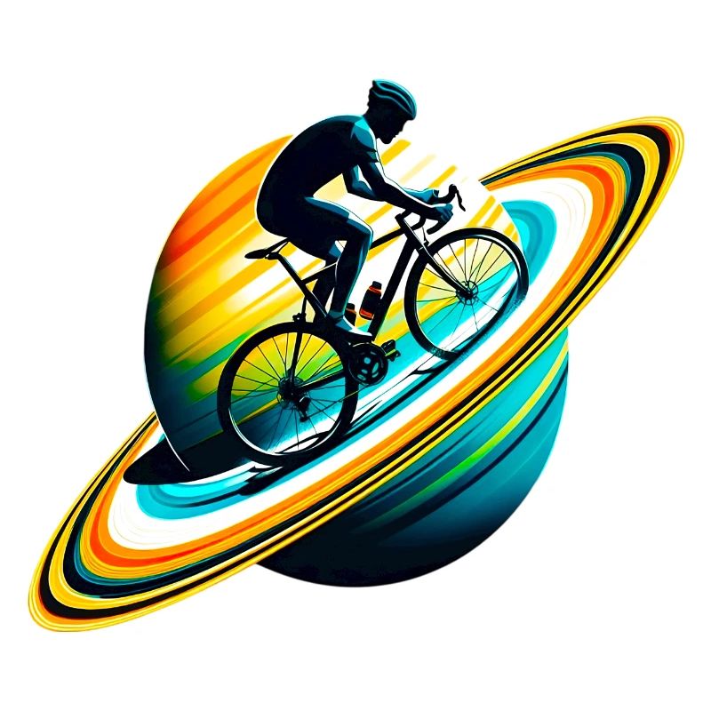 Cyclist on Saturn