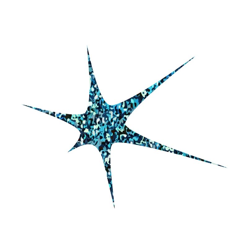 Blauer Glitzer Starburst Sparkle