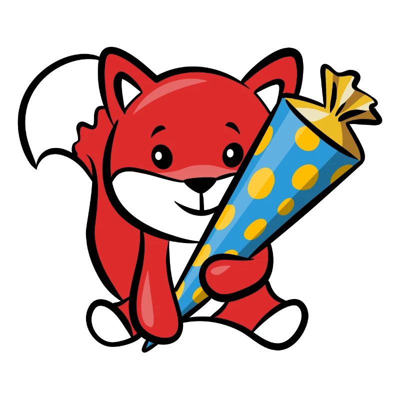 Cunning fox with sugar cone