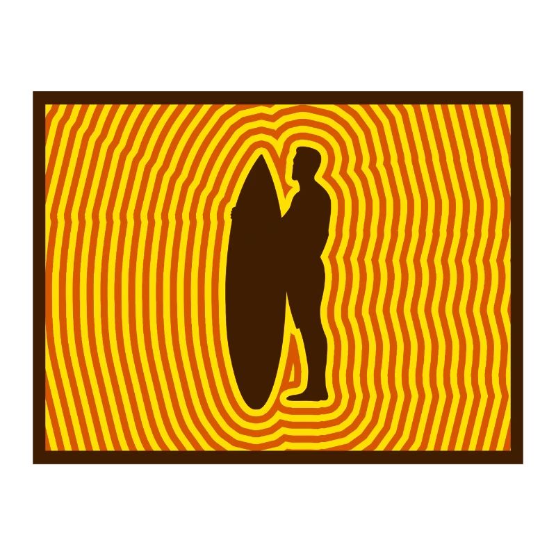 Surf Silhouette – Retro Wave Energy