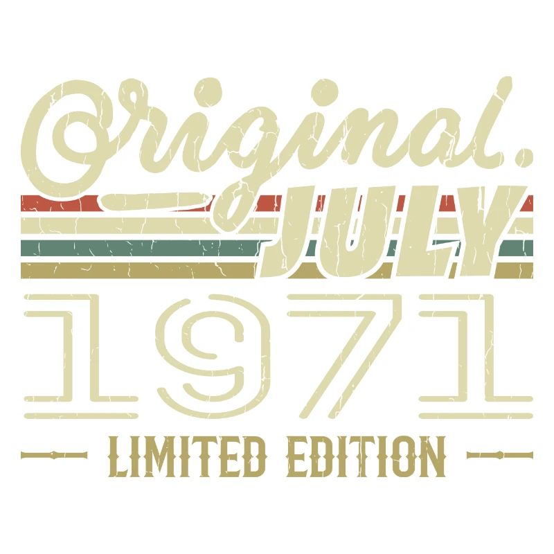 Juli 1971 Original Geburtstagsgeschenk 1971
