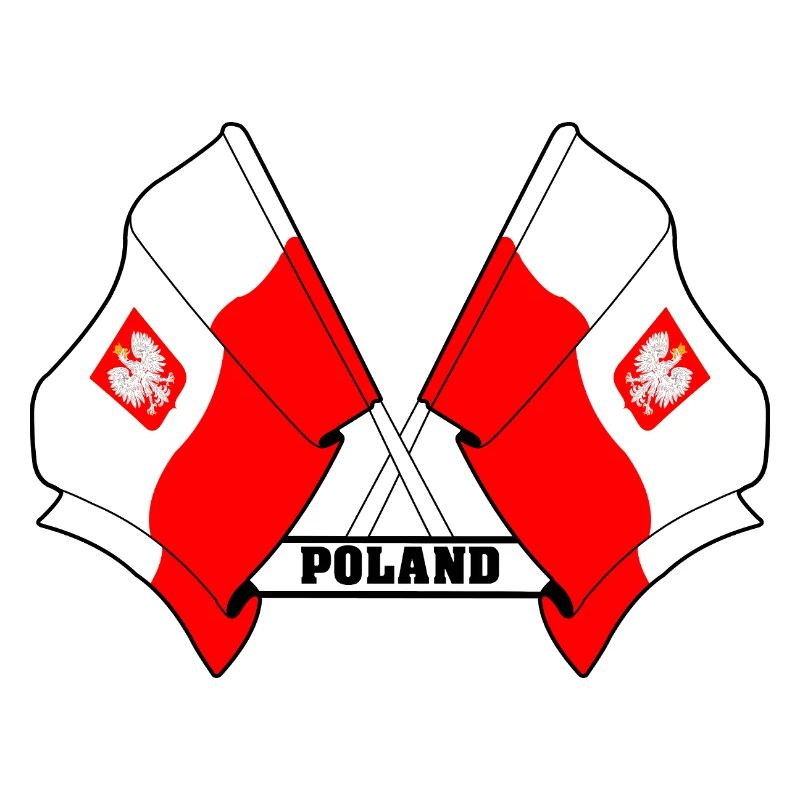Poland Crossed Flags