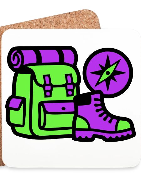 Wanderrucksack Kompass Grafik
