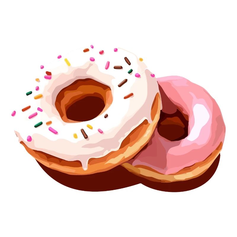Bunter Donut-Print auf Freizeitkleidung