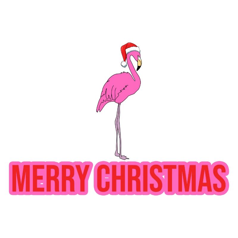 Flamingo Merry Christmas