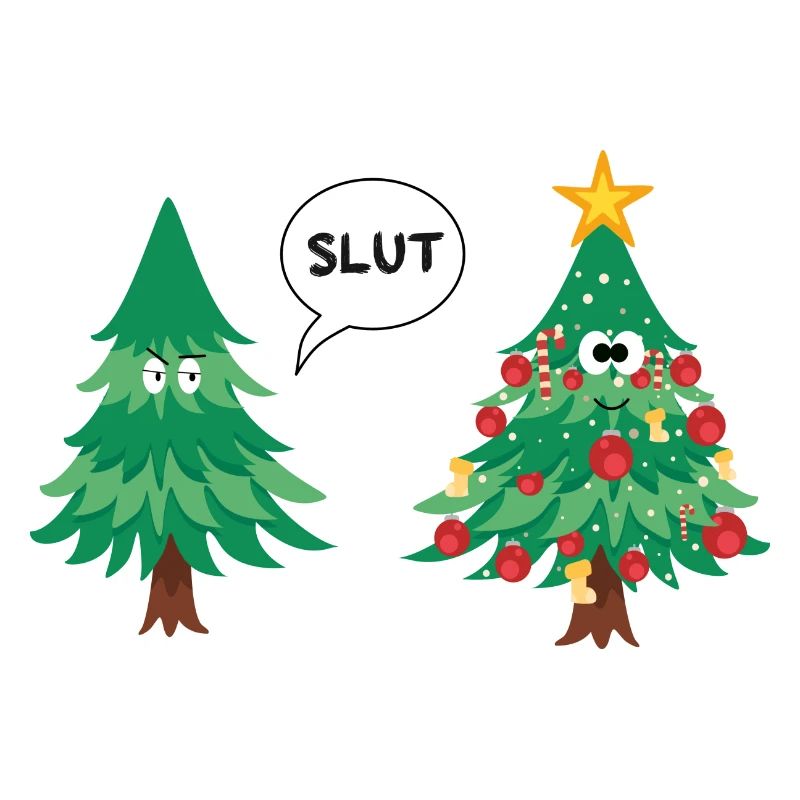 Weihnachtsbaum Flitchen lustig Weihnachten