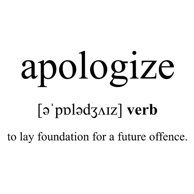Apologize | entschuldigen Definition Dictionary