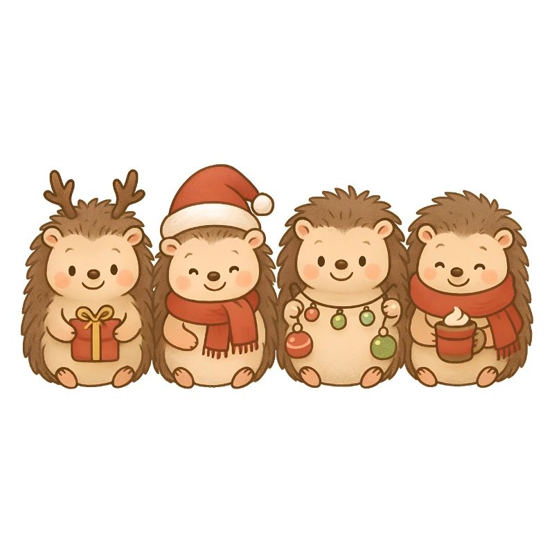 Igel Kinder Jungen Mädchen Weihnachtsigel