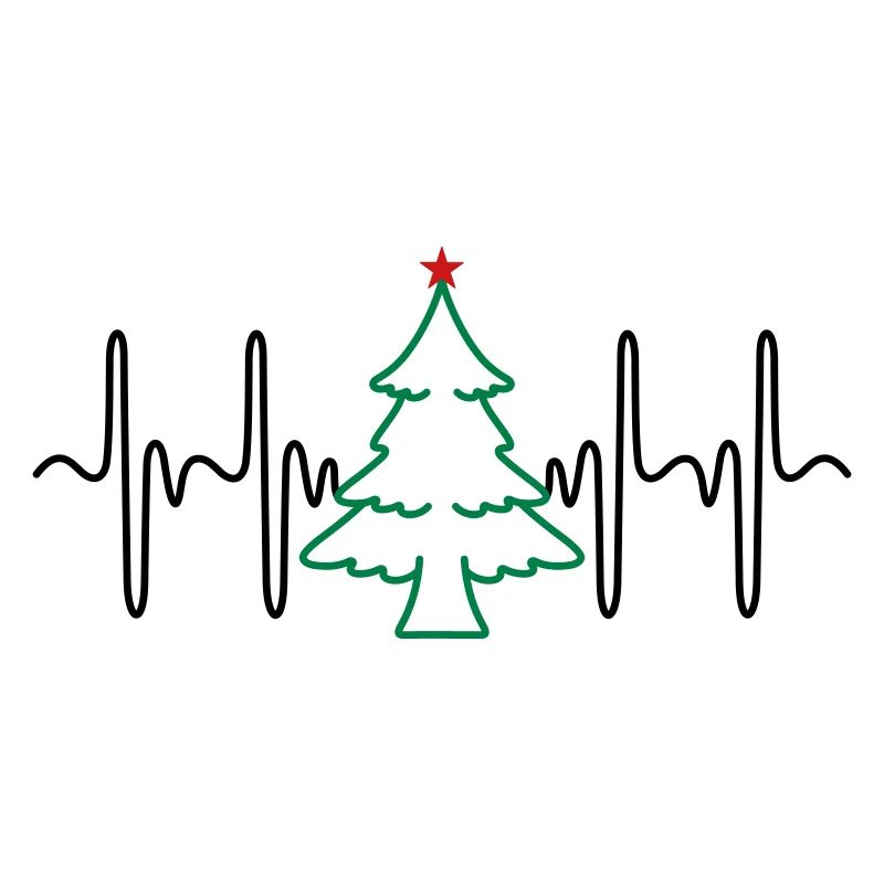 Sapin de Noël Heartbeat (couleurs modifiables)