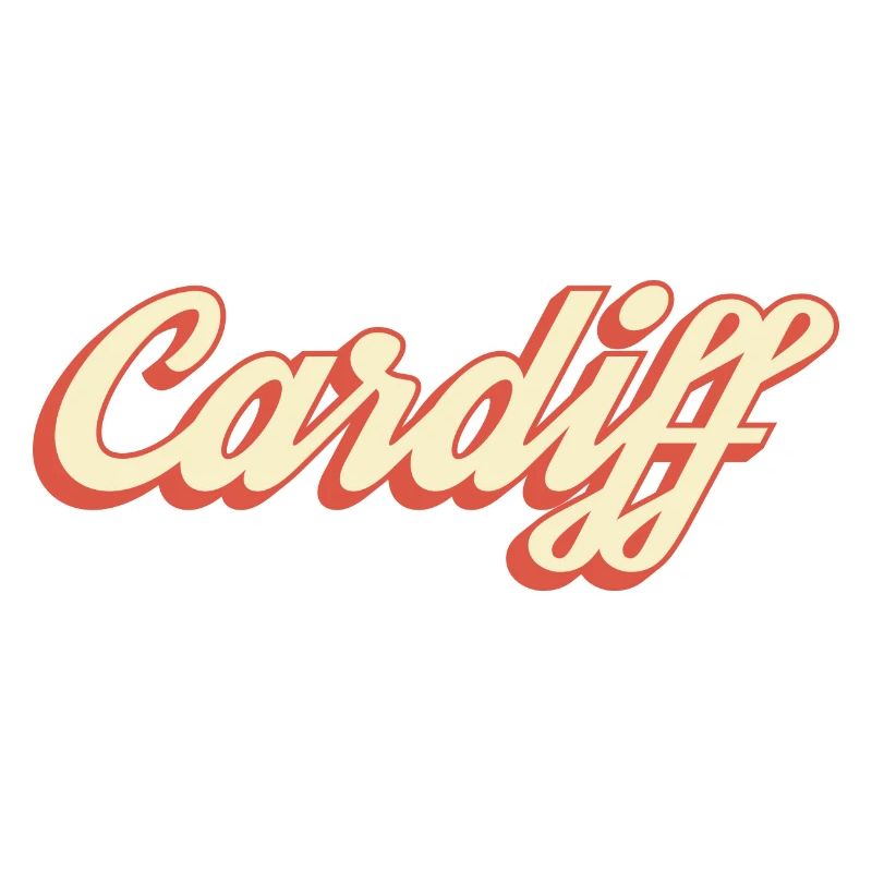 Cardiff Retro Script Logo