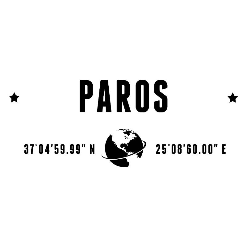 Paros Stylized Geographical Coordinates