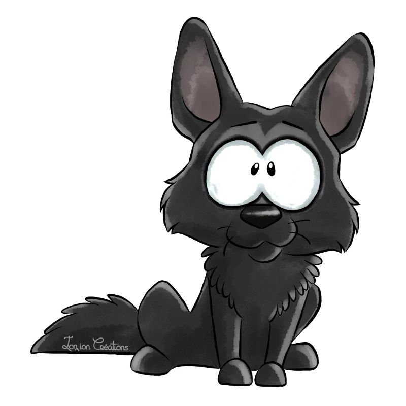 Ich bin Deutscher Schäferhund schwarz