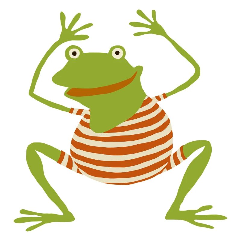 Frosch badet
