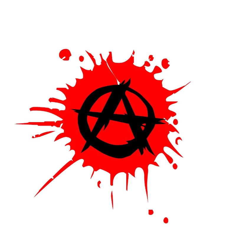 Anarchy, red splashes