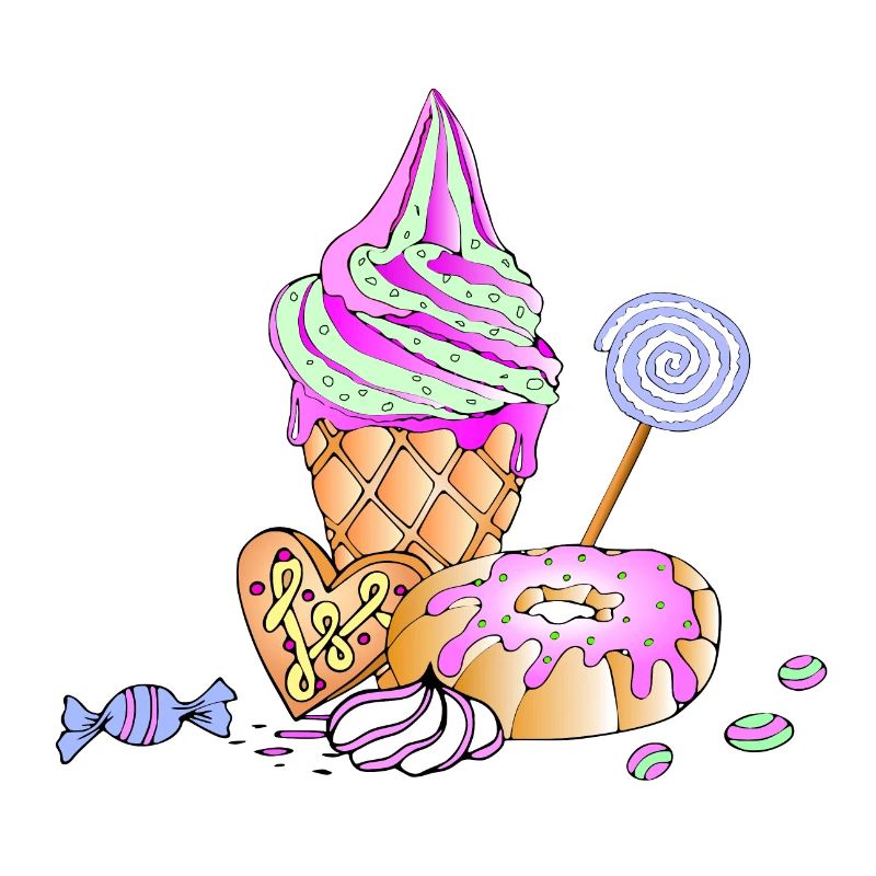 Ice cream sundae candy confectionery sugar candy