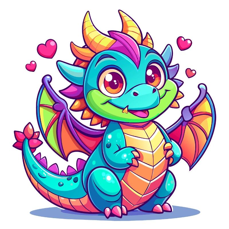 Farbenfroher Drache